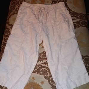 Talbots petite Irish linen capris